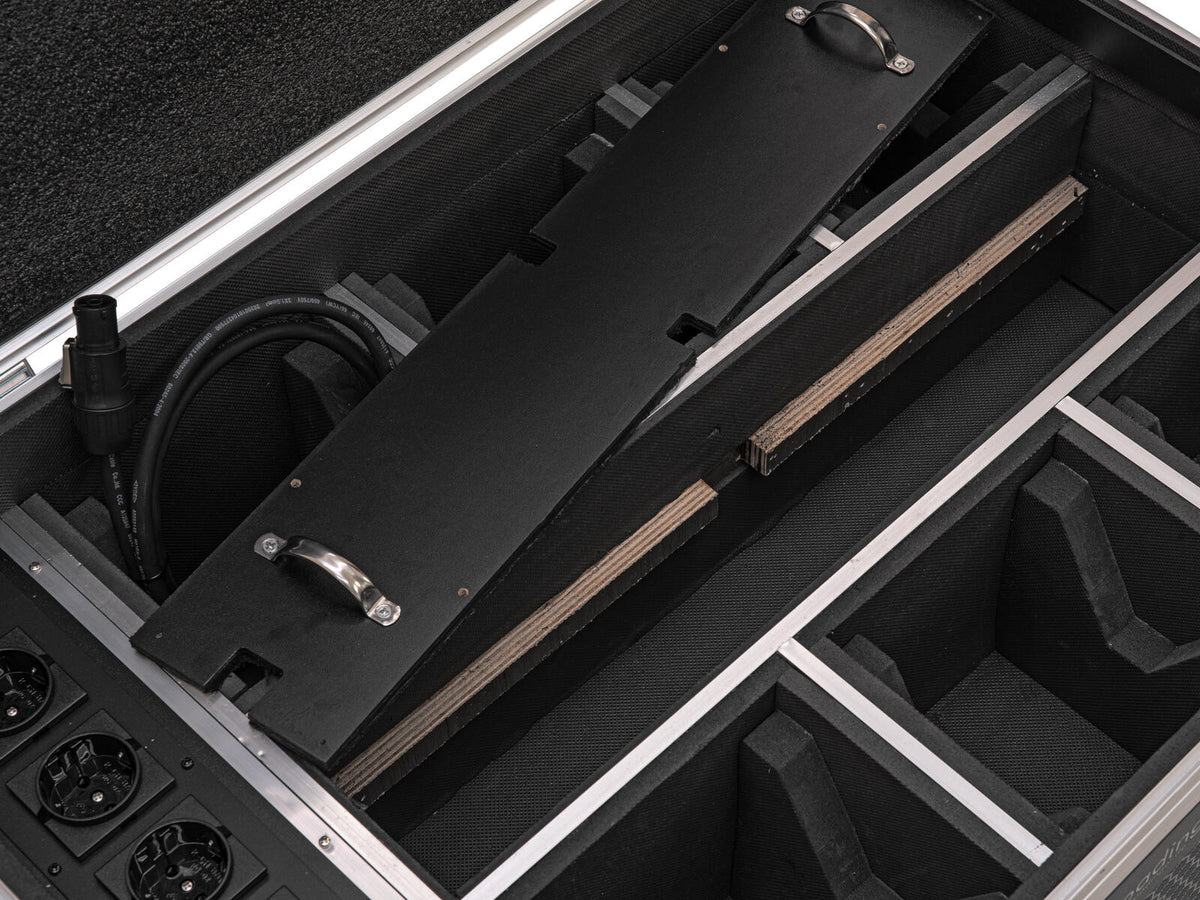 Roadinger Flightcase 6x AKKU IP TL-3 QCL Trusslight CRMX mit Ladefunktion und Rollen – Ansicht 6