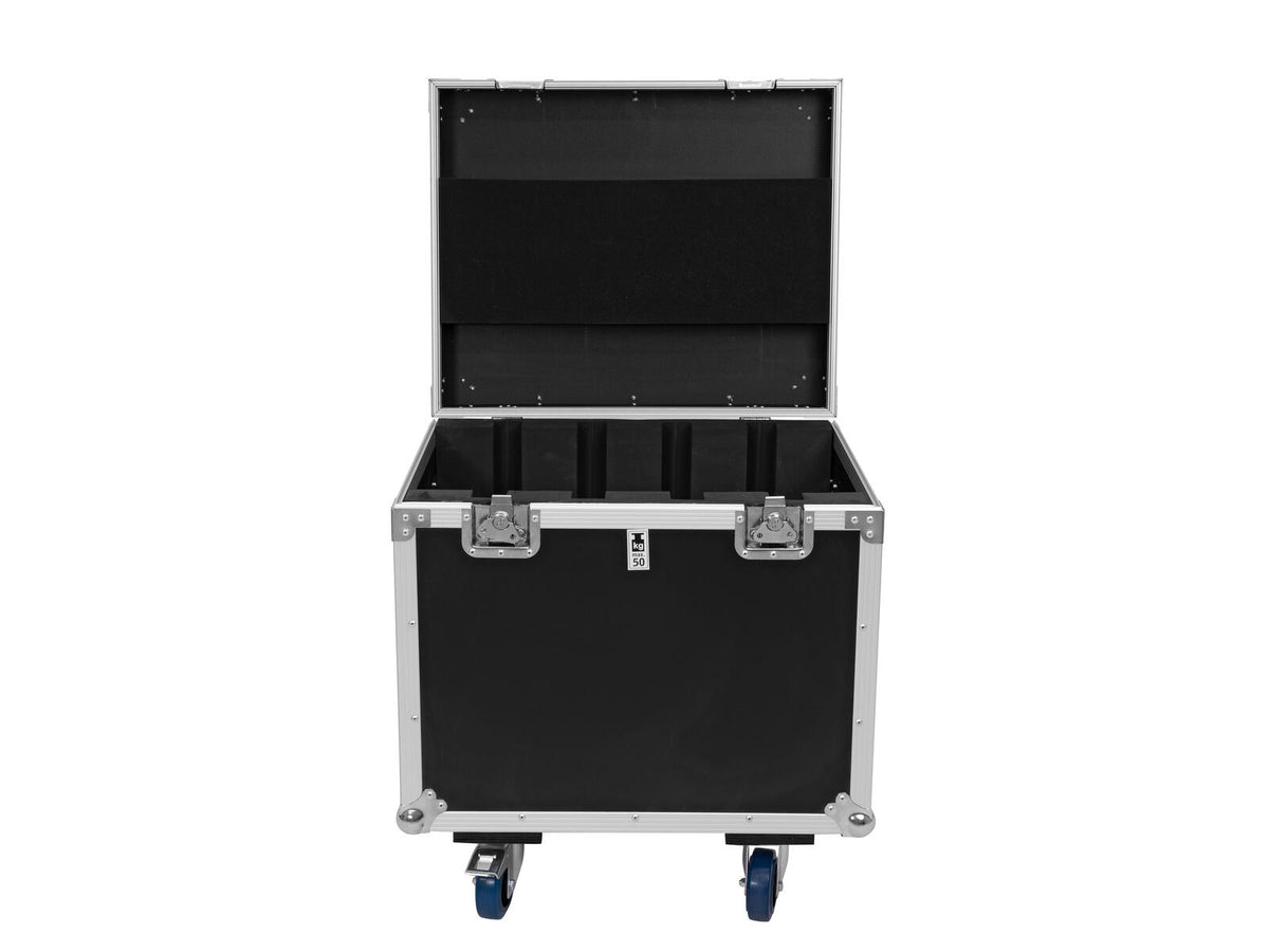 Roadinger Flightcase 4x Pixel Matrix Panel 5x5 RGB/WW mit Rollen – Ansicht 4
