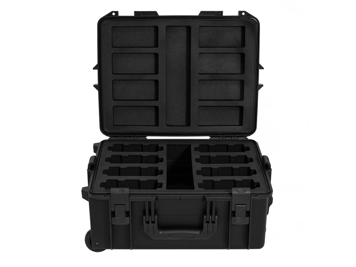 Roadinger Kunststoffcase für 8x AKKU Flat Light mit Trolley – Ansicht 5