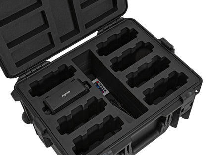 Roadinger Kunststoffcase für 8x AKKU Flat Light mit Trolley – Ansicht 7