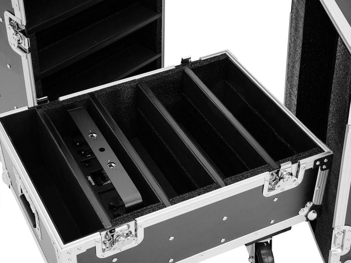Roadinger Flightcase 8x IP PIX Strobe RGB CW+WW mit Rollen – Ansicht 5