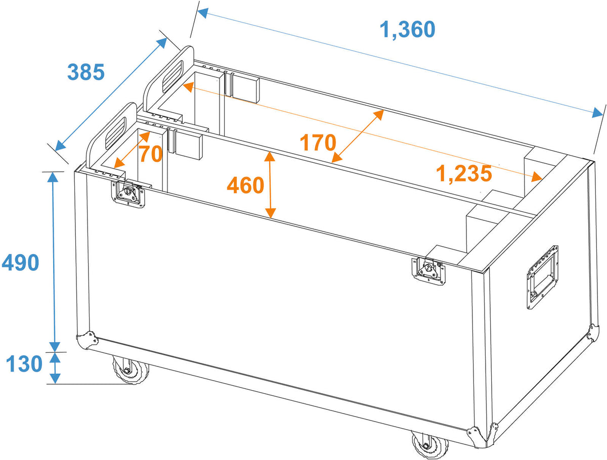 Roadinger Flightcase 2x LCD ZL50 – Ansicht 4