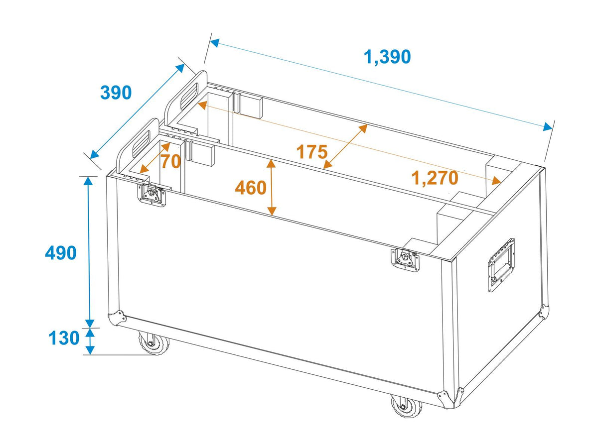 Roadinger Flightcase 2x LCD ZL55 – Ansicht 5