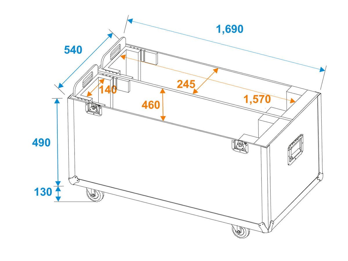 Roadinger Flightcase 2x LCD ZL65 – Ansicht 5