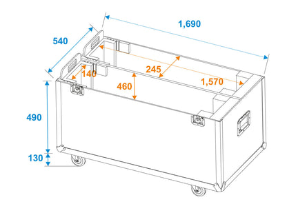 Roadinger Flightcase 2x LCD ZL65 – Ansicht 5