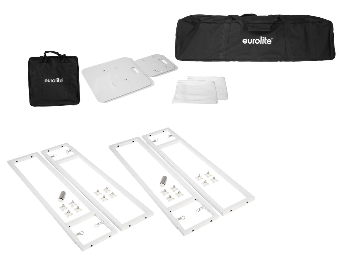 Eurolite 2x Stage Stand variabel inkl. Cover und Tasche, weiß – Ansicht 2