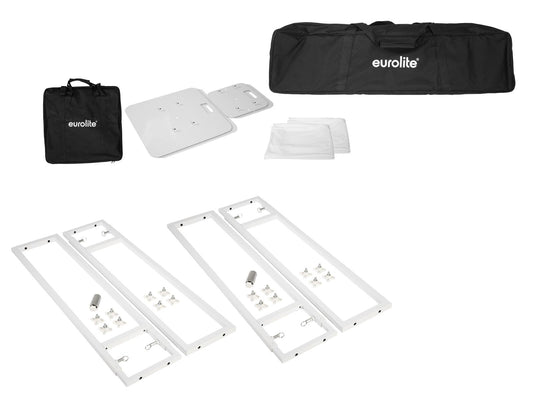 Eurolite 2x Stage Stand variabel inkl. Cover und Tasche, weiß – Ansicht 2