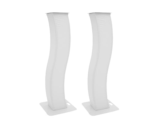 Eurolite 2x Stage Stand 150cm geschwungen inkl. Cover und Tasche, weiß