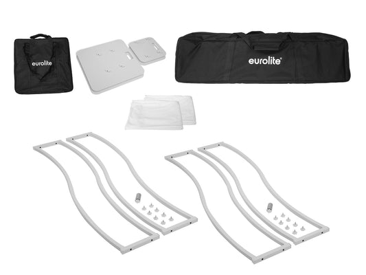 Eurolite 2x Stage Stand 150cm geschwungen inkl. Cover und Tasche, weiß – Ansicht 2