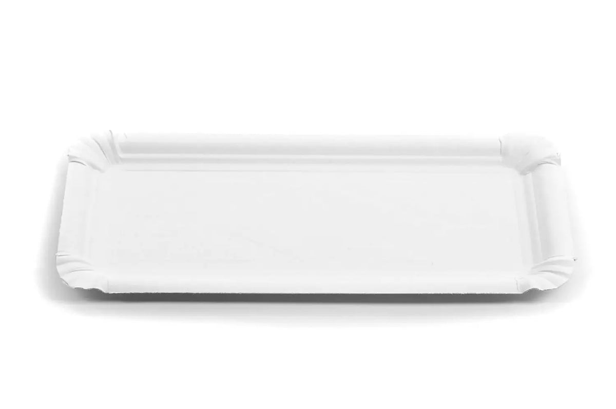 SemyTop Pappteller, rechteckig, 11 x 24 cm, unbeschichtet, 1.500 Stück