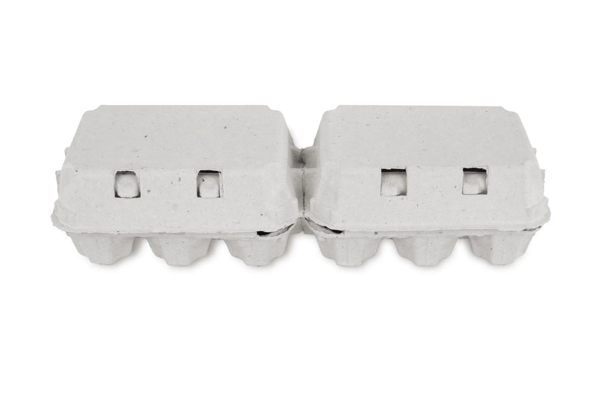 Funny 2 x 6er Eierverpackung, uni weiß, 130 Stück je Umsack