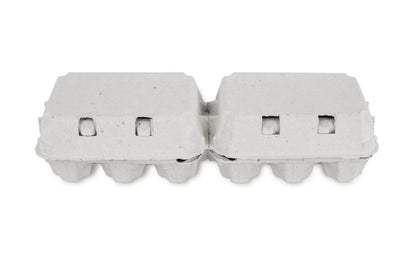 Funny 2 x 6er Eierverpackung, uni weiß, 130 Stück je Umsack