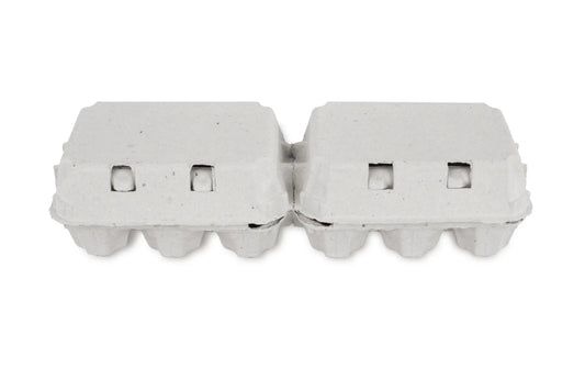 Funny 2 x 6er Eierverpackung, uni weiß, 130 Stück je Umsack