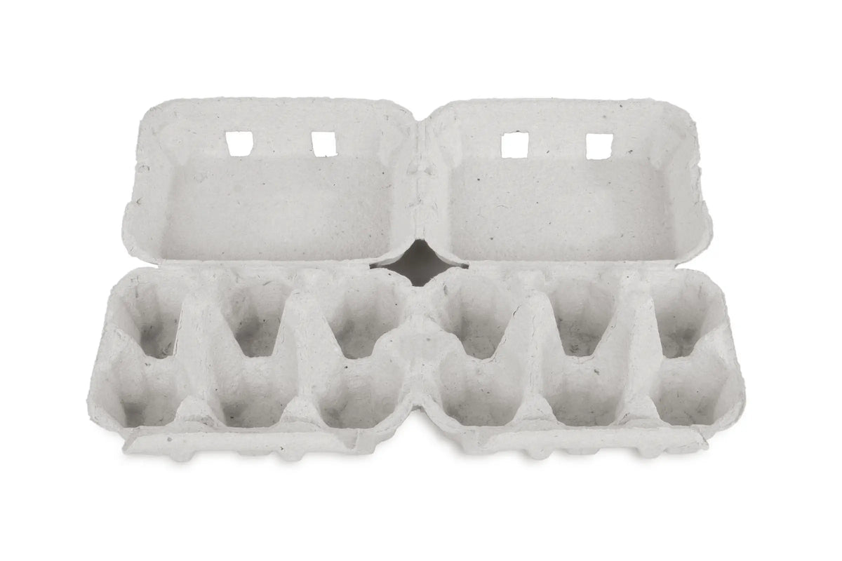 Funny 2 x 6er Eierverpackung, uni weiß, 130 Stück je Umsack