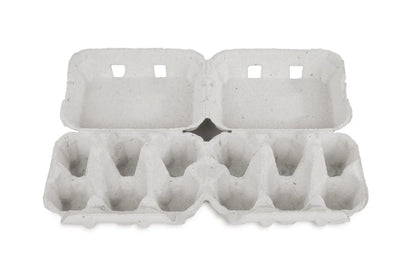 Funny 2 x 6er Eierverpackung, uni weiß, 130 Stück je Umsack