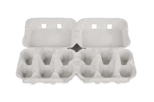 Funny 2 x 6er Eierverpackung, uni weiß, 130 Stück je Umsack