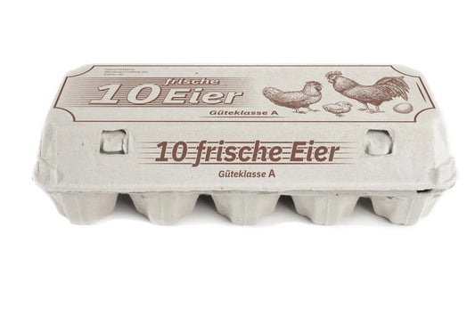 Funny Eierverpackung, 10 Frische Eier, weiß, 154 Stück je Umsack