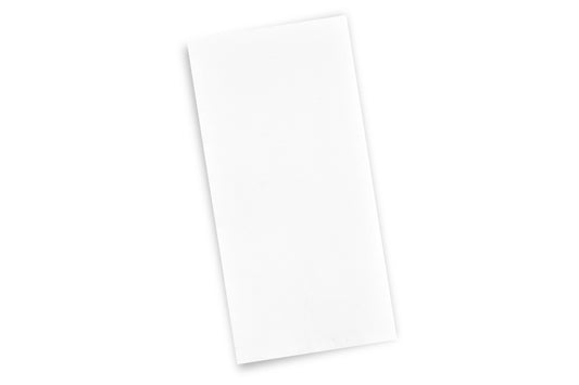 SemyTop Bestecktasche 24x12,5 cm, weiß, inklusive 2-lagige weiße Serviette 37,5 x 39 cm