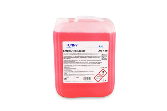 Funny Sanitärreiniger gegen Kalkverunreinigungen im 10 Liter Kanister
