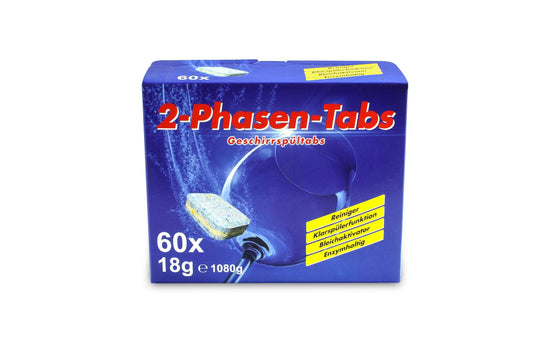 Funny Spülmaschinentabs 2 Phasen, Reiniger und Klarspüler, 60 Stück