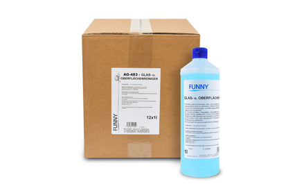 Funny | Glas- und Oberflächenreiniger | 12 x 1 Liter
