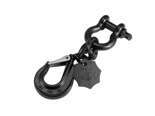Safetex Universal Lasthaken 22cm schwarz eloxiert WLL2000kg