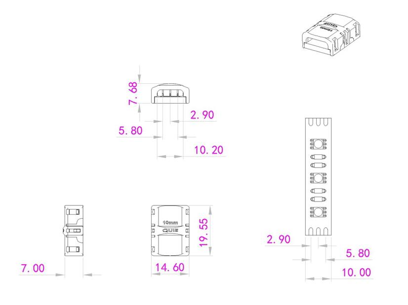 Eurolite LED Strip Verbinder 3Pin 10mm – Ansicht 3
