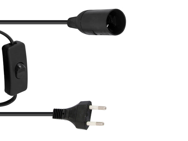 Eurolite E-27 Fassung Netzkabel Stecker Schalter