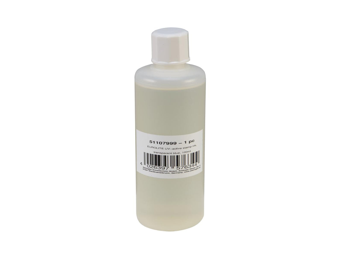 Eurolite UV-aktive Stempelfarbe, transparent blau, 100ml