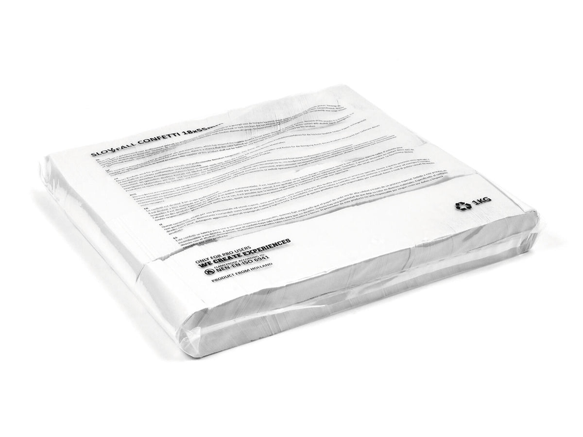 TCM FX Slowfall Konfetti rechteckig 55x18mm, weiß, 1kg – Ansicht 4