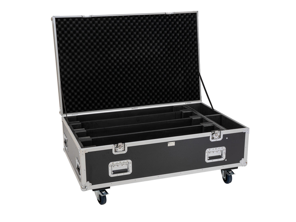 Roadinger Flightcase PRO 4x LED BAR-8 SWING mit Rollen