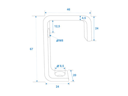 Eurolite TH-25 Theaterhaken silber – Ansicht 2