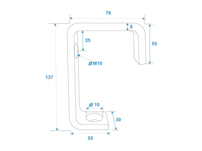 Eurolite TH-52 Theaterhaken silber – Ansicht 3
