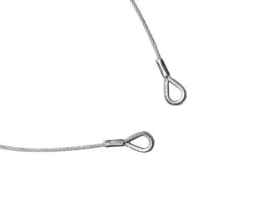 Eurolite Stahlseil 1000x4mm silber mit Kausche