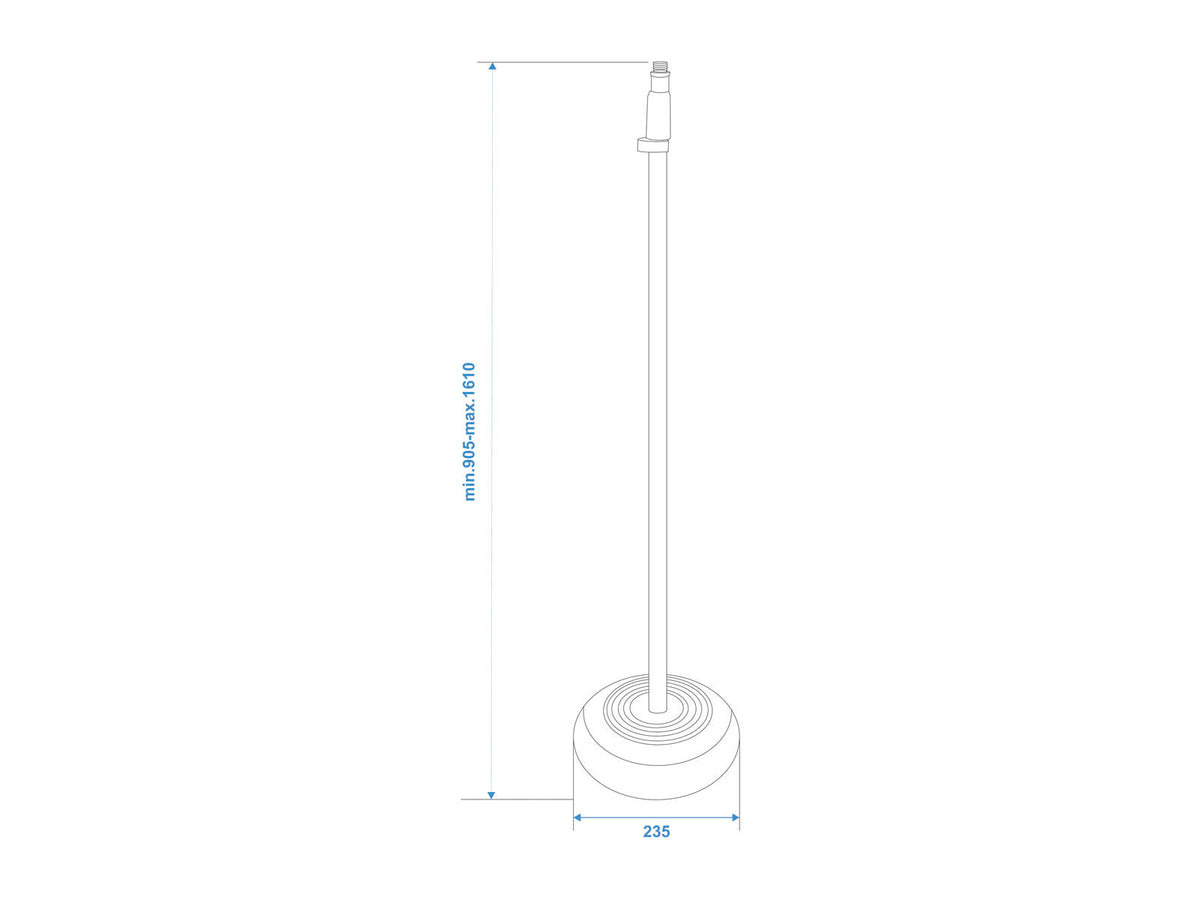 Omnitronic Mikrofonstativ 85-157cm sw – Ansicht 3