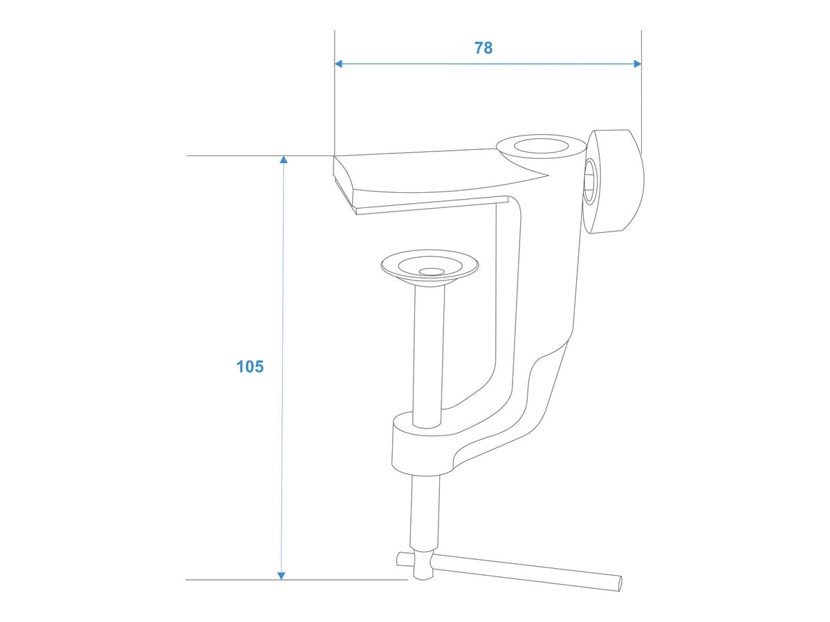 Omnitronic Halter Typ A für Tisch-Mikrofonarm sw – Ansicht 2
