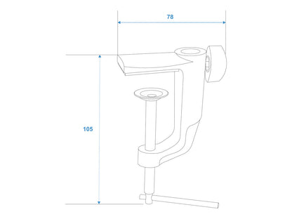 Omnitronic Halter Typ A für Tisch-Mikrofonarm sw – Ansicht 2