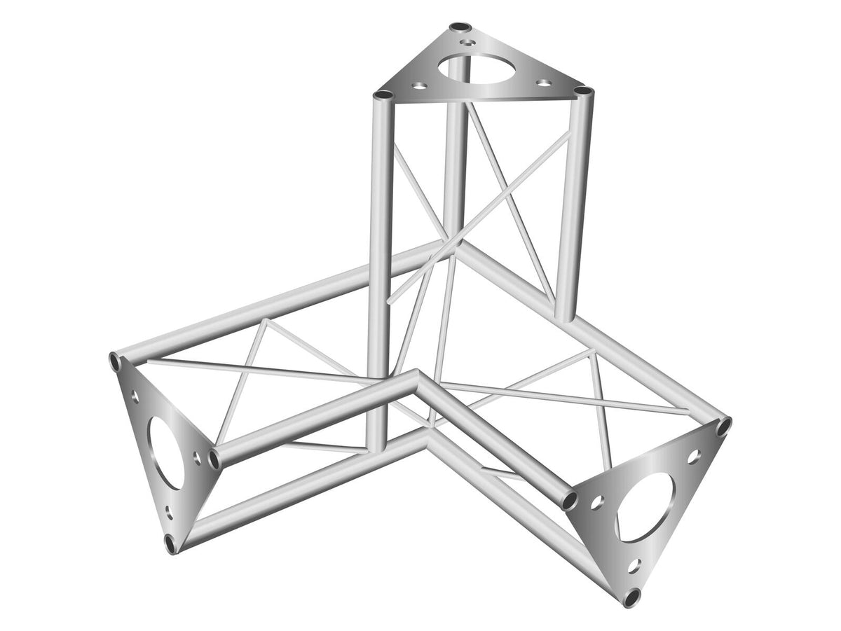 Decotruss SAL-32 Ecke 3-Weg /\ links sil – Ansicht 2