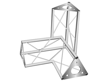 Decotruss SAL-33 Ecke 3-Weg \/ rechts sil – Ansicht 2