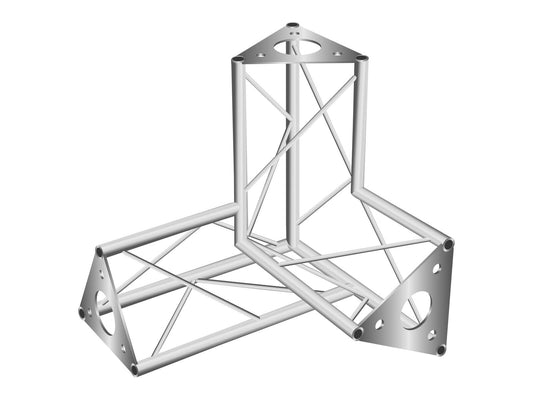 Decotruss SAL-34 Ecke 3-Weg \/ links sil – Ansicht 2