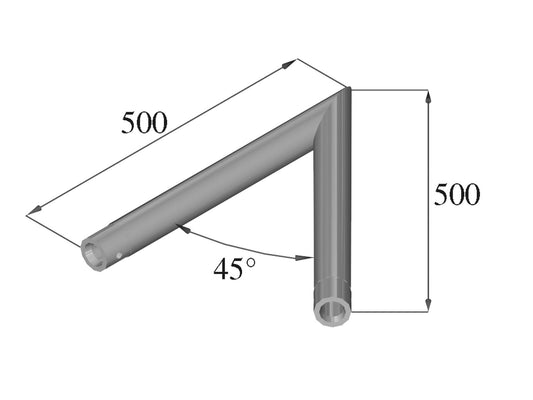 Alutruss SINGLELOCK SPAC-19 QUICK-LOCK Ecke 45° – Ansicht 2