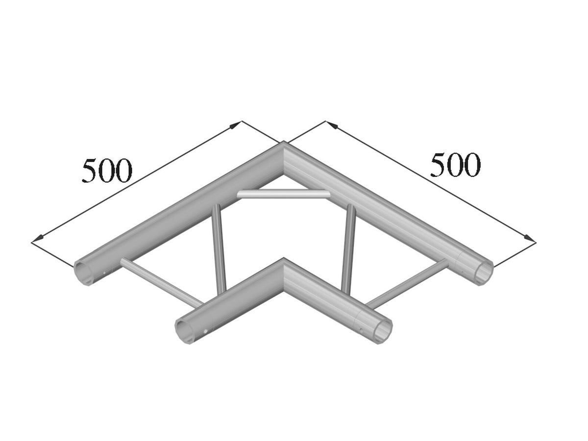 Alutruss BILOCK BQ2-PAC21H 2-Weg Ecke 90° – Ansicht 2