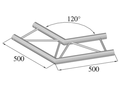 Alutruss BILOCK BQ2-PAC22H 2-Weg Ecke 120° – Ansicht 2