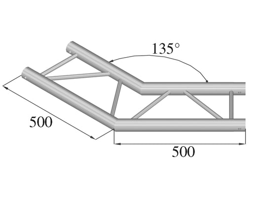 Alutruss BILOCK BQ2-PAC23H 2-Weg Ecke 135° – Ansicht 2