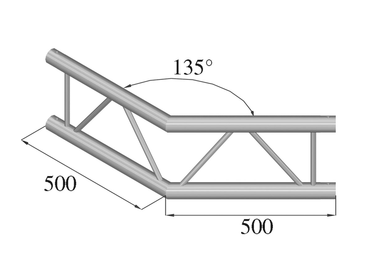 Alutruss BILOCK BQ2-PAC23V 2-Weg Ecke 135° – Ansicht 2