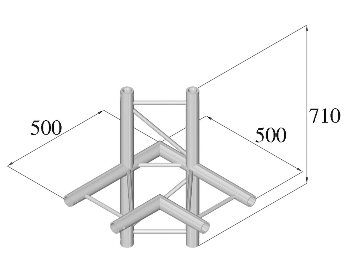 Alutruss BILOCK BQ2-PAC44H 4-Weg Ecke – Ansicht 2