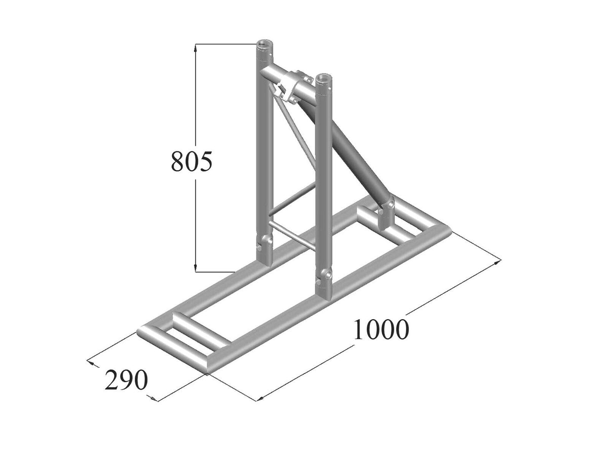 Alutruss BILOCK BQ2-T-3 Standfuß – Ansicht 2