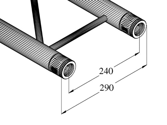 Alutruss BILOCK BQ2-S500 2-Punkt-Traverse sw – Ansicht 2