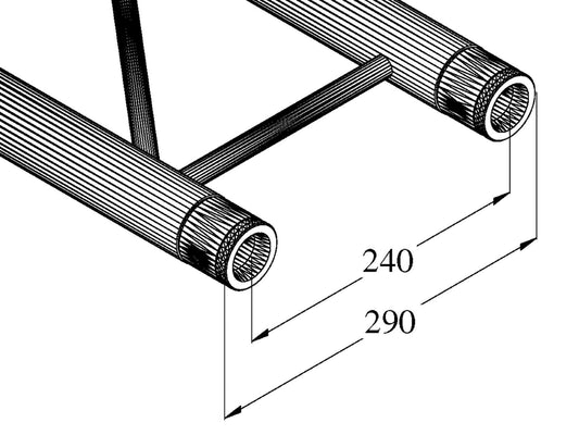 Alutruss BILOCK BQ2-S3000 2-Punkt-Traverse sw – Ansicht 2