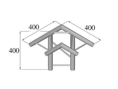 Alutruss DECOLOCK DQ2-SPAL31H 3-Weg Ecke 90° sw – Ansicht 3